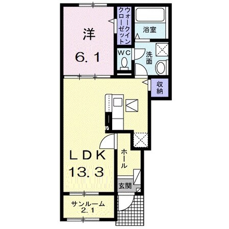 フローラシオン手屋の物件間取画像